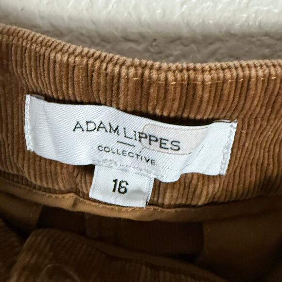 Adam Lippes Brown Retro 70s Corduroy Flare Leg High Rise Pants Size 16 - Picture 12 of 13